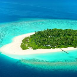 Aerial view of Bora Bora, French Polynesia