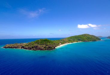 Aerial view of Kokomo Yaukuve Island