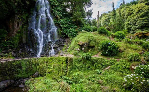 Waterfall on Sao Miguel island