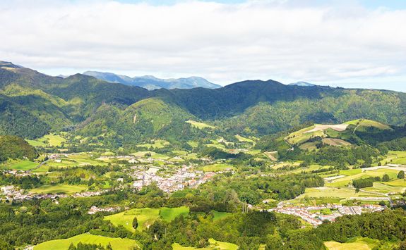 Green hills of Sao Miguel island