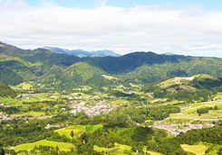 Green hills of Sao Miguel island