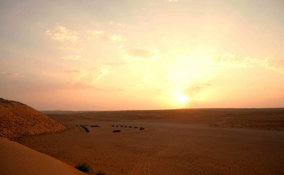 Sunset at Wahiba Sands Camp