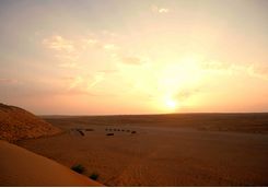 Sunset at Wahiba Sands Camp