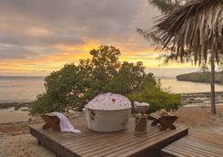 luxury bath on the beach