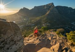 Hiking Lions Head in Cape Town at sunrise