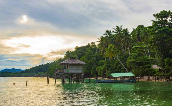 beach hut west papua