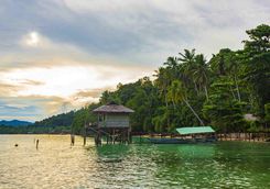 beach hut west papua