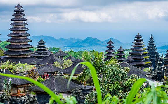 Temple view over Ubud