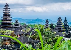 Temple view over Ubud