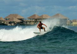surfing laamu atoll