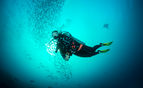 Diver in Micronesia