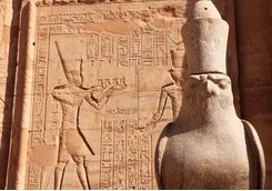 temple statue of horus