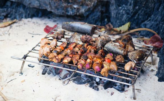 fish meat barbecue