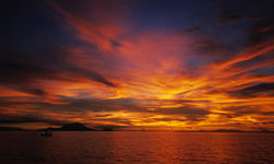 Sunset over the ocean, Papua New Guinea