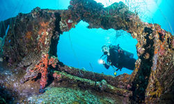 Shipwreck diving off Palau