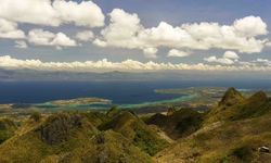 View of ocean from mountains, Cebu