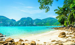 White sand beach Caicos islands