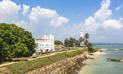 Lighthouse on the beach, Sri Lanka