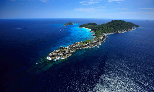 Aerial of Similan Island National Park, Western Thailand