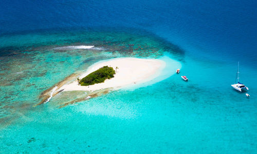 Aerial view of Sandy Pit Island