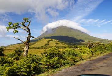 Clouds on top of Mt Pico
