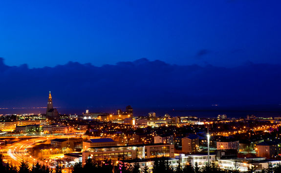 reykjavik night scene