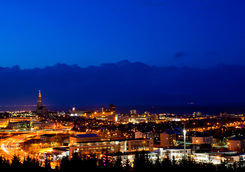 reykjavik night scene