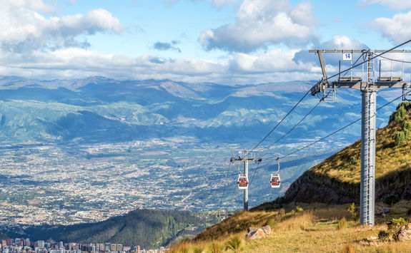 quito cable car and view