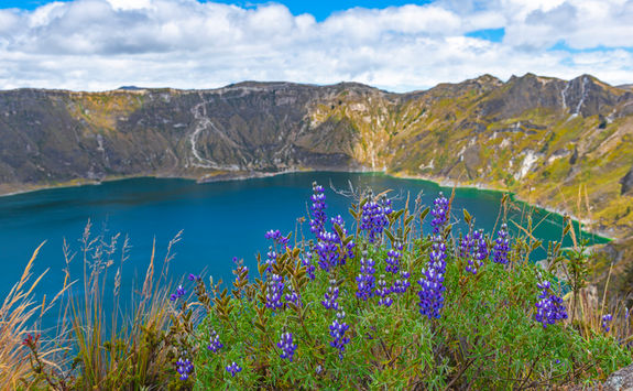 volcanic crater and lagoon ecuador