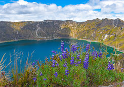 volcanic crater and lagoon ecuador