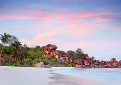 grand anse beach sunset