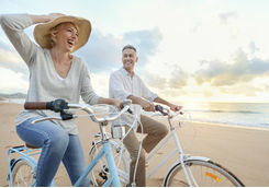Bike ride on the beach