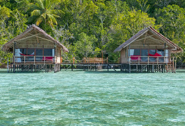 papua explorers overwater bungalow