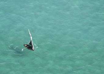 dhow sailing in Mozambique