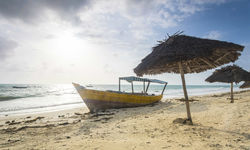 Tanzanian Coast Boat on the Sands