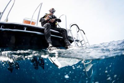 Diver on the boat