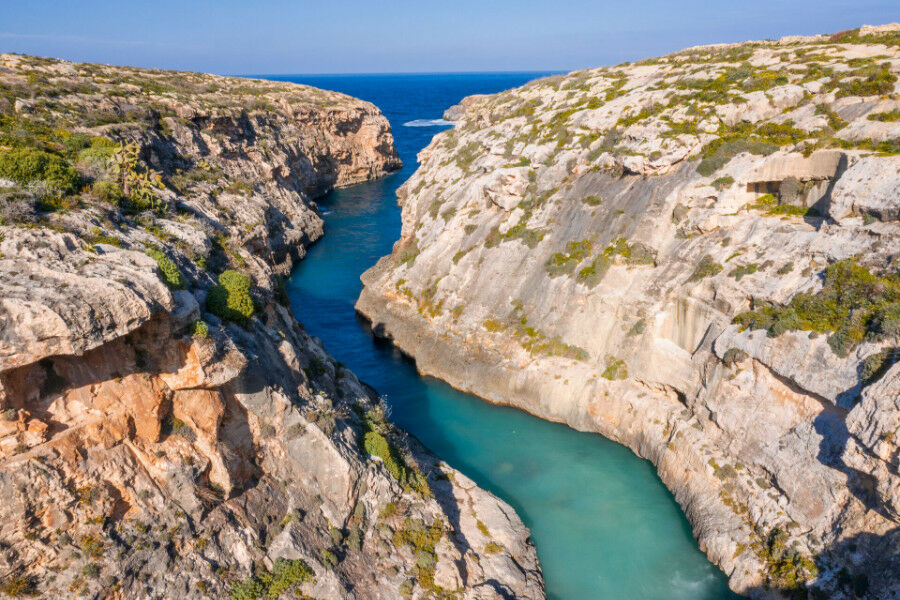 Gozo landscape out to sea