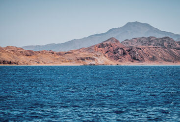 The red Sea and the rocky barren coast