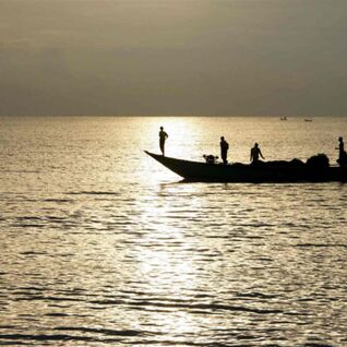 Boat on the Bali Sea