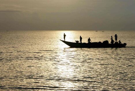 Boat on the Bali Sea