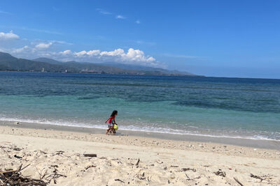 Child on the shores of the Timor Sea.
